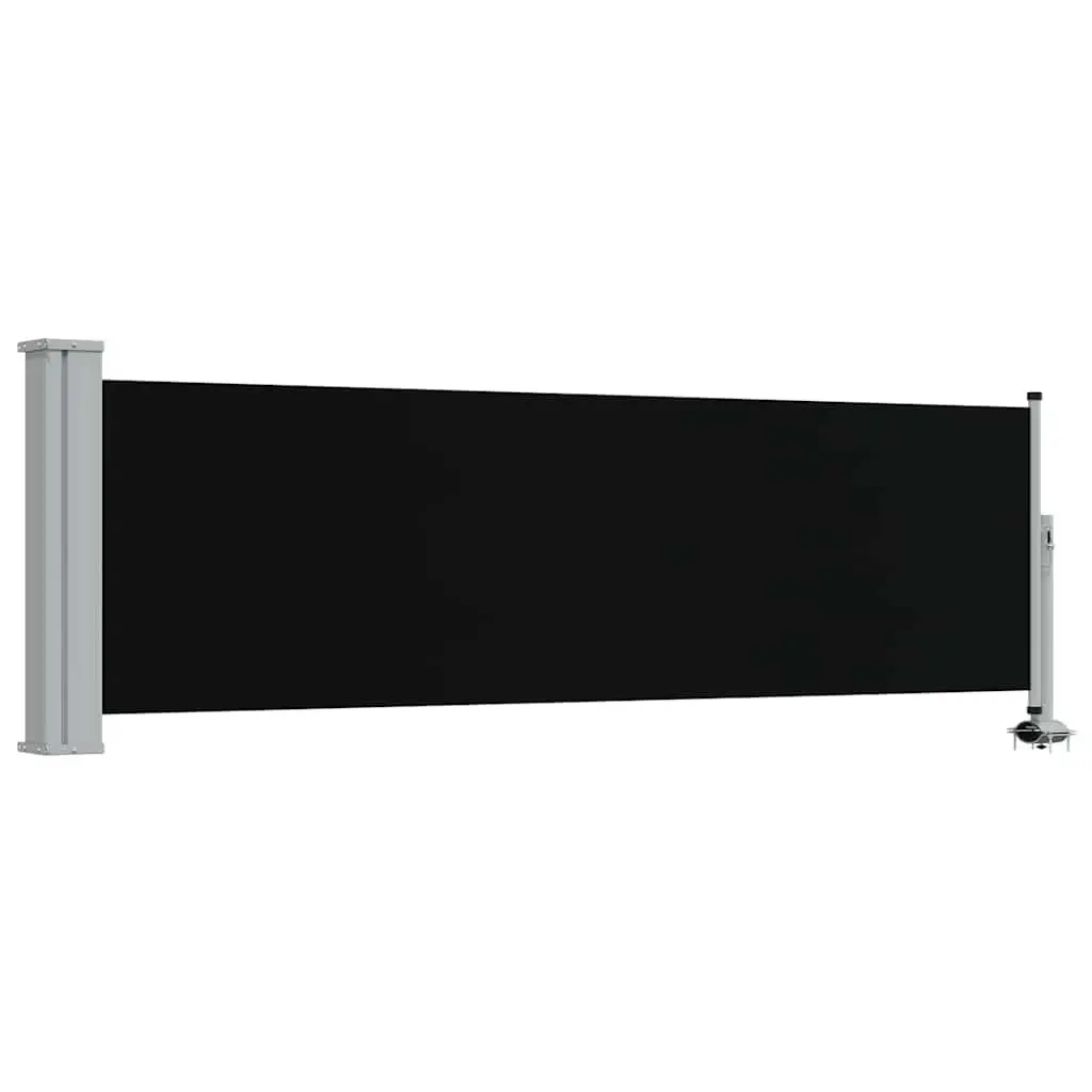 Retractable Side Awning Polyester 80x300cm Black