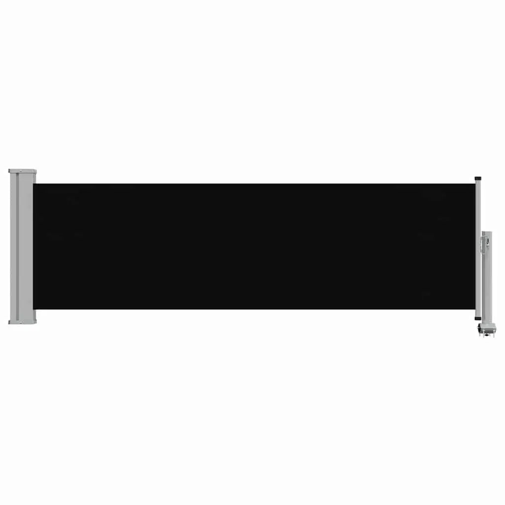 Retractable Side Awning Polyester 80x300cm Black