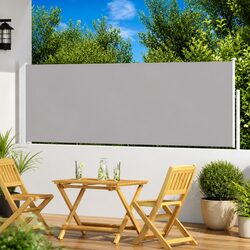 Retractable Side Awning 100x300 cm Grey Sunshade