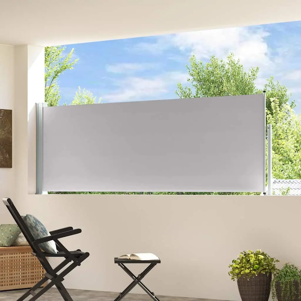 Retractable Side Awning 100x300 cm Grey Sunshade