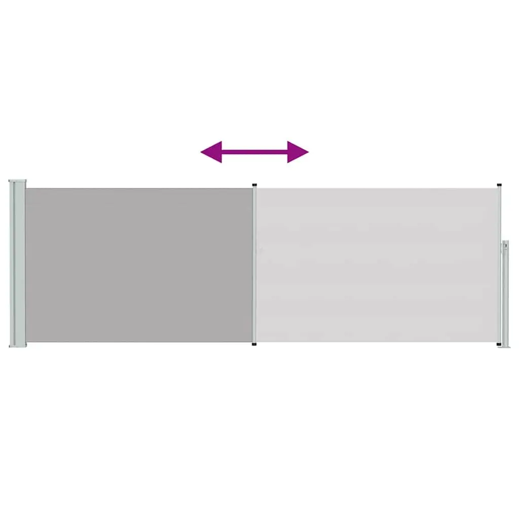 Retractable Side Awning 100x300 cm Grey Sunshade