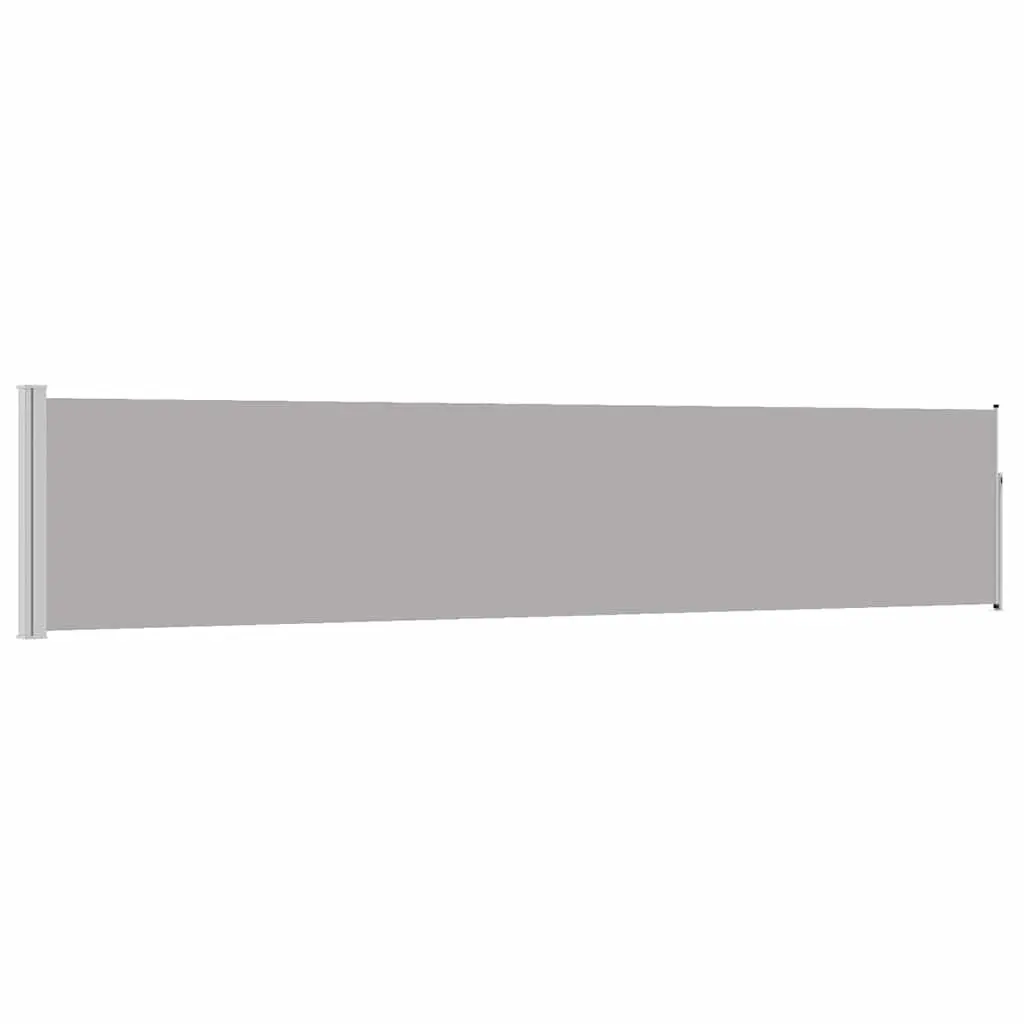 Grey Patio Retractable Side Awning 100x500 cm