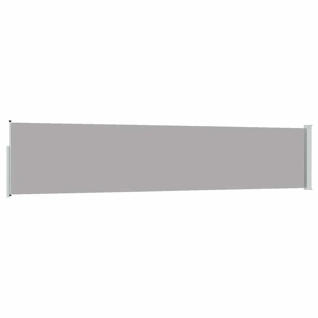 Grey Patio Retractable Side Awning 100x500 cm