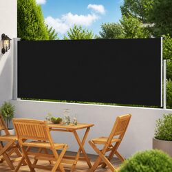 Retractable Side Awning 120x500 cm Black Outdoor Shade