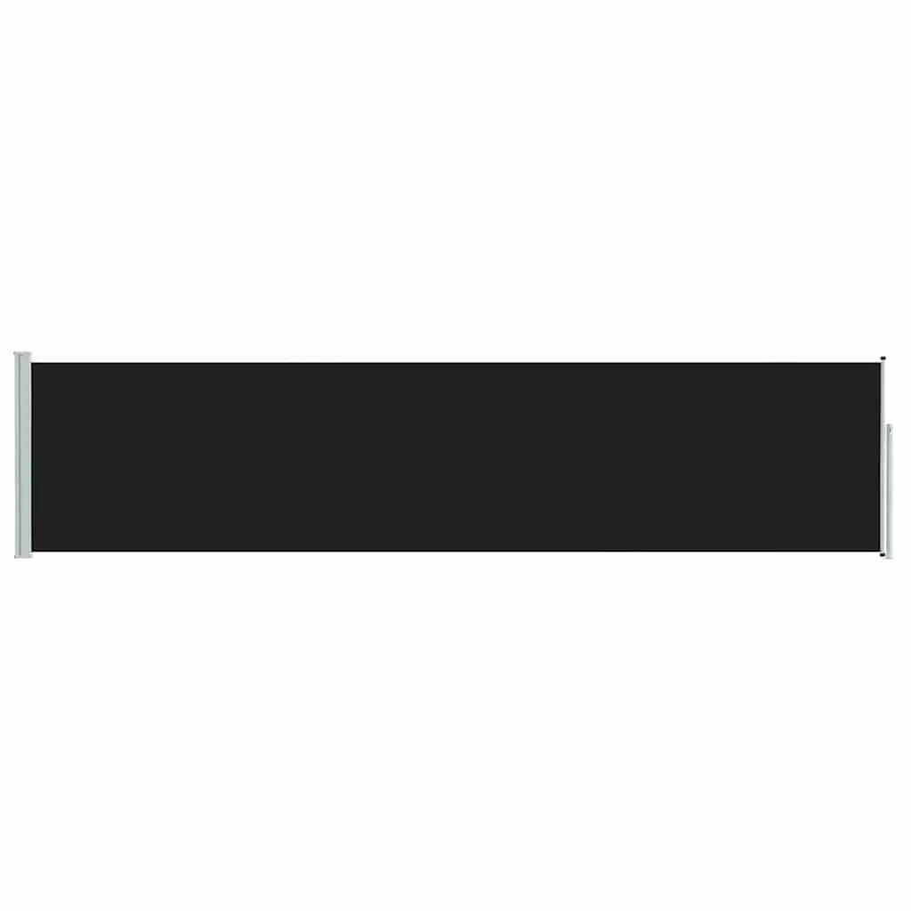 Retractable Side Awning Polyester 117x514cm Black