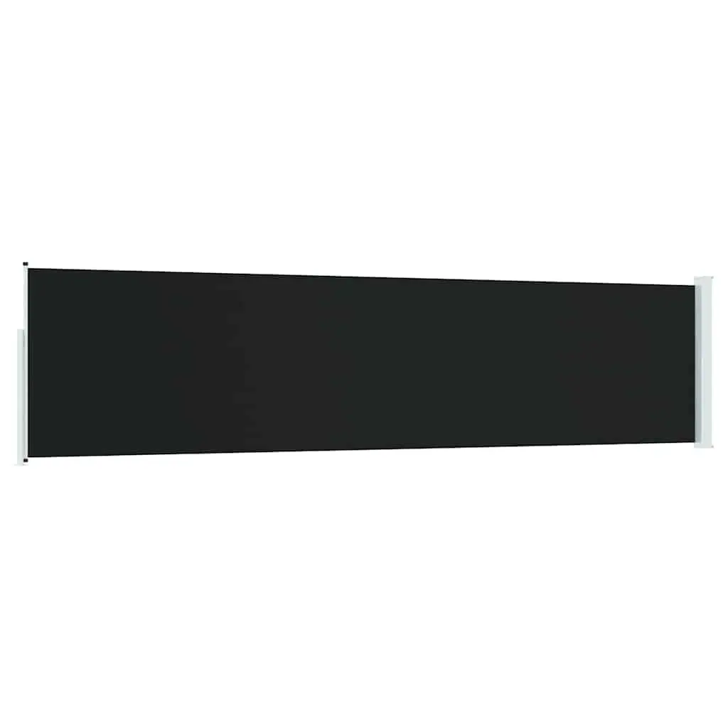 Retractable Side Awning Polyester 117x514cm Black