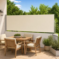 Retractable Side Awning 120x500cm for Outdoor Privacy
