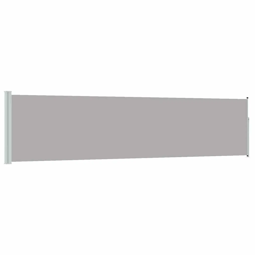 Grey Retractable Side Awning 120x500cm