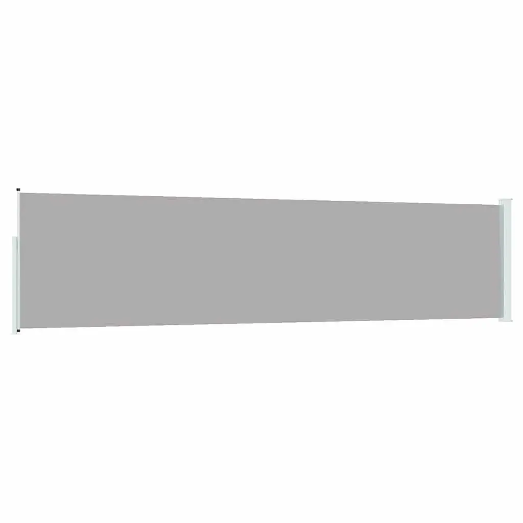 Grey Retractable Side Awning 120x500cm