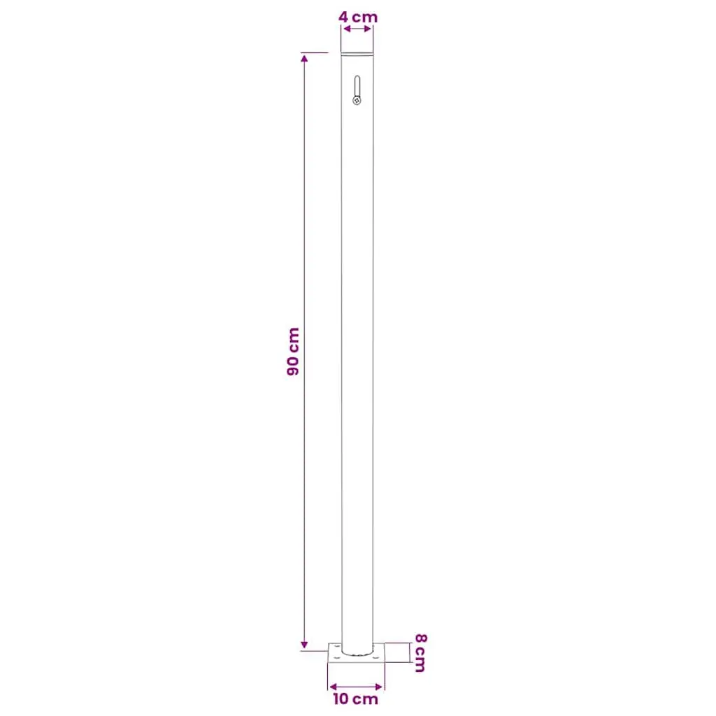 Retractable Side Awning with Steel Base for Outdoor Use