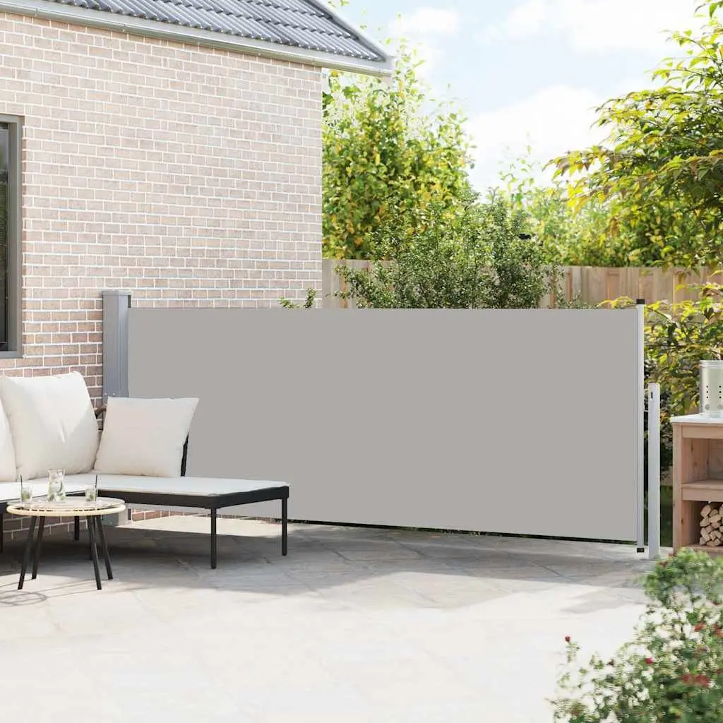 Retractable Side Awning with Steel Base for Outdoor Use
