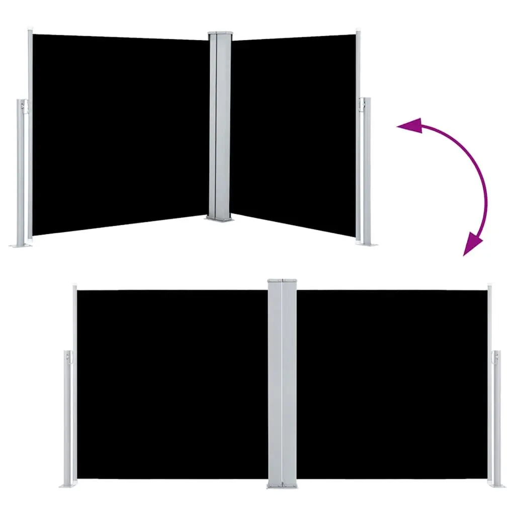Retractable Side Awning Black 100x600cm