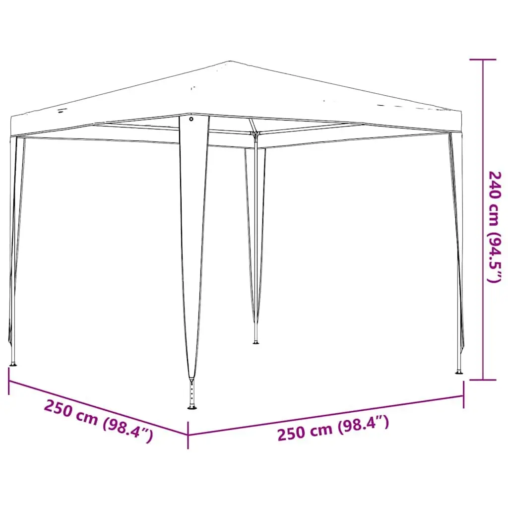 2.5x2.5m Outdoor Party Tent with Steel Frame