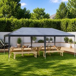 Durable Anthracite Party Tent 4x6 m for Outdoor Events
