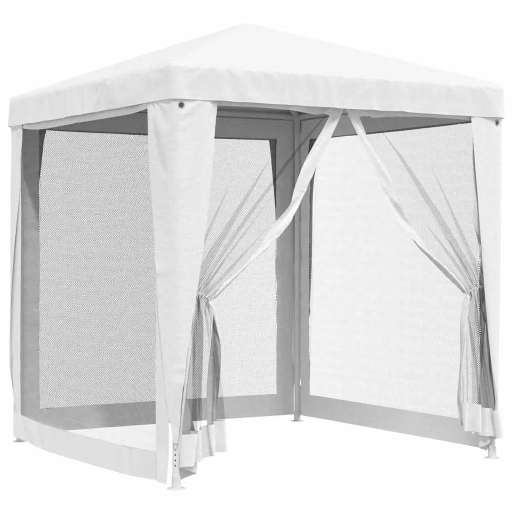 2x2m White Party Tent with Mesh Walls