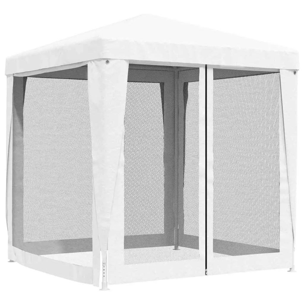2x2m White Party Tent with Mesh Walls