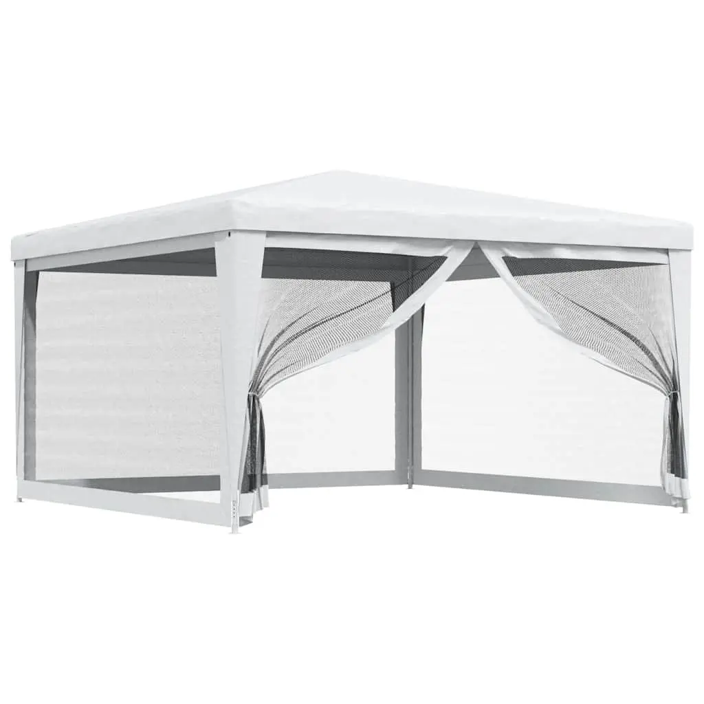 4x4m White Party Tent with Mesh Sidewalls