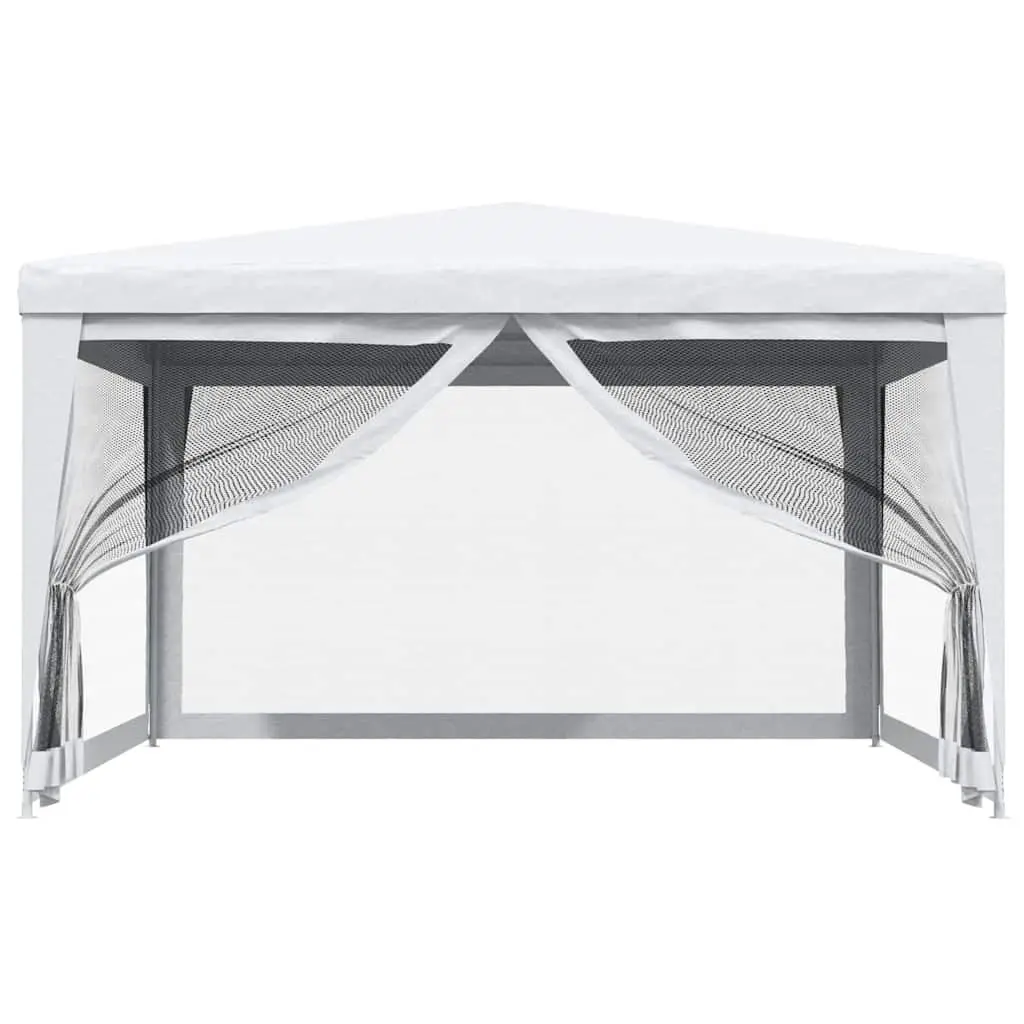 4x4m White Party Tent with Mesh Sidewalls