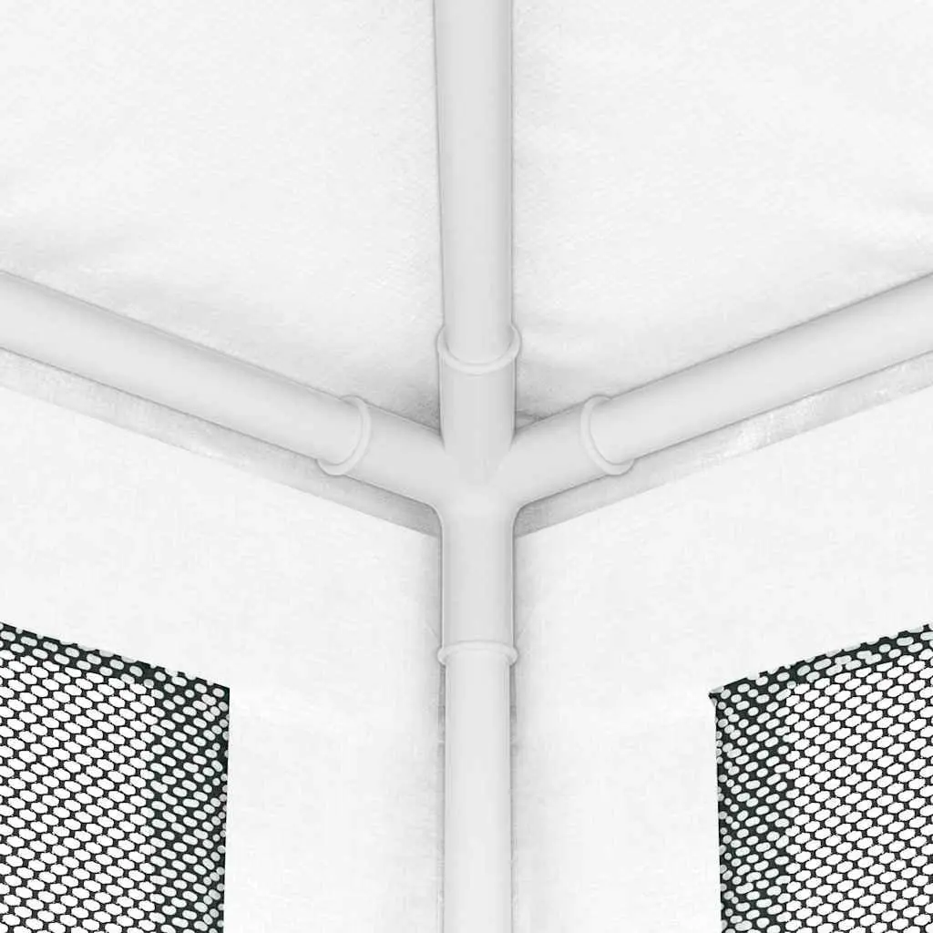 4x4m White Party Tent with Mesh Sidewalls