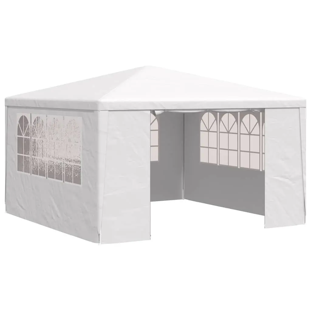 4x4m White Party Tent with Side Panels