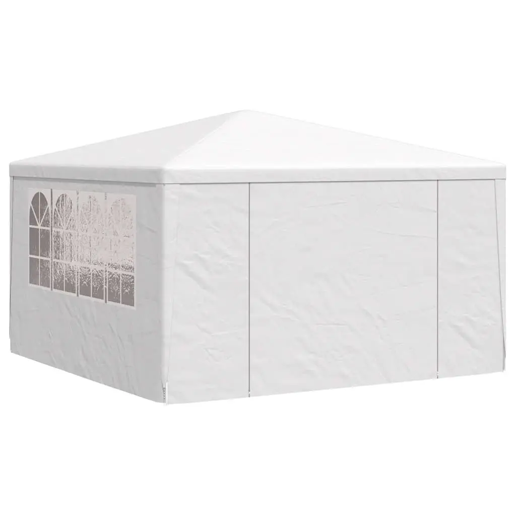 4x4m White Party Tent with Side Panels