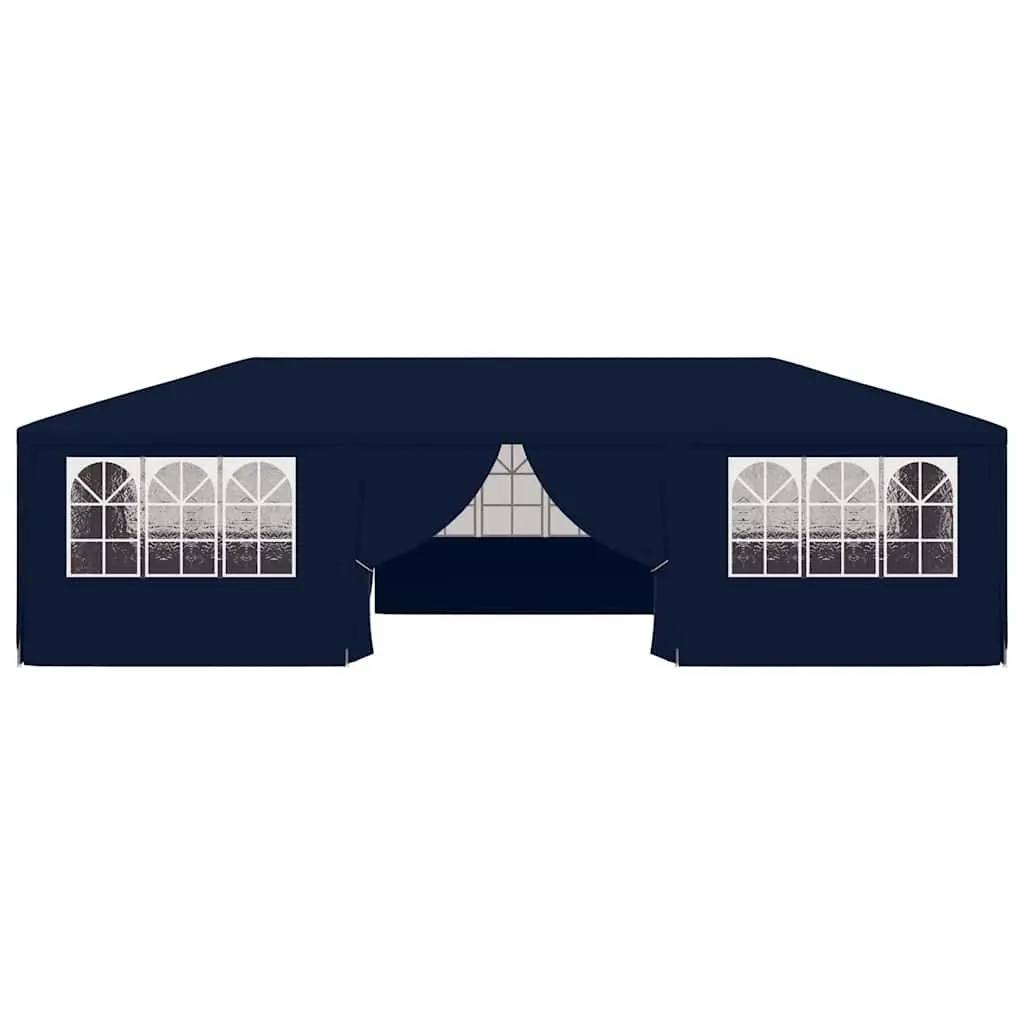 Party Tent Polyethylene 4x9m Blue Outdoor Canopy Gazebo with Side Walls Door Windows
