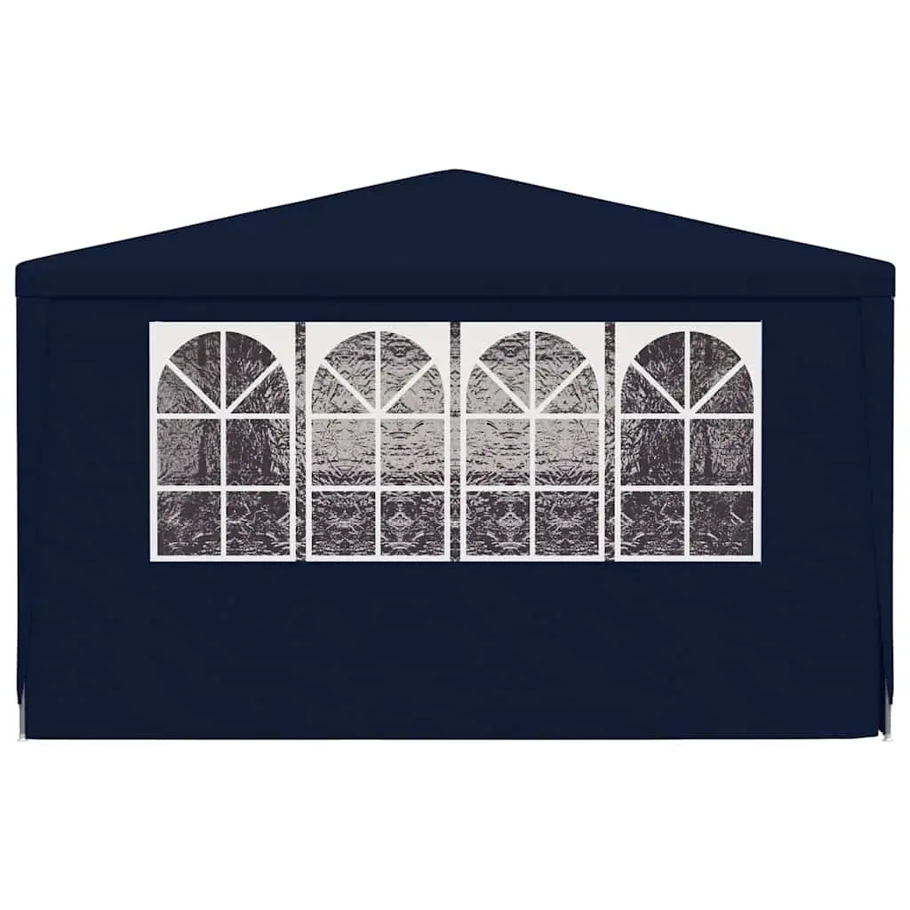 Party Tent Polyethylene 4x9m Blue Outdoor Canopy Gazebo with Side Walls Door Windows