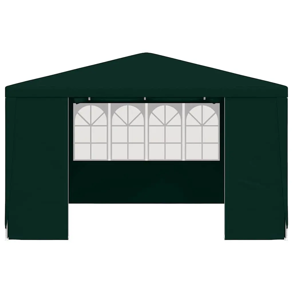 4x4 m Green Outdoor Party Tent with Side Walls and Windows