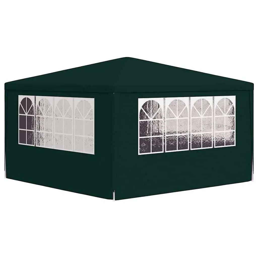 4x4 m Green Outdoor Party Tent with Side Walls and Windows