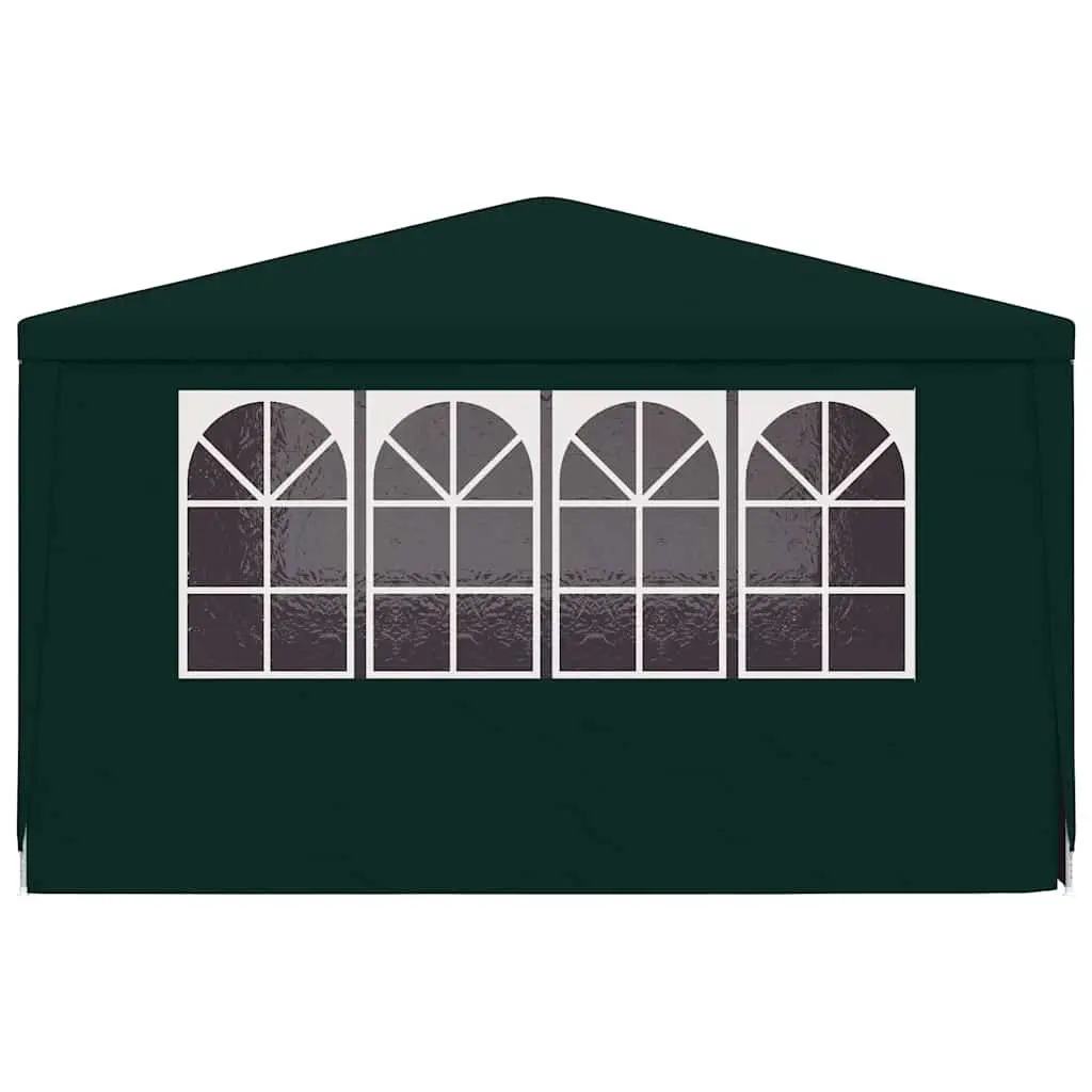 4x4 m Green Outdoor Party Tent with Side Walls and Windows