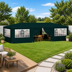 Durable Green Party Tent with Side Walls 4x9m