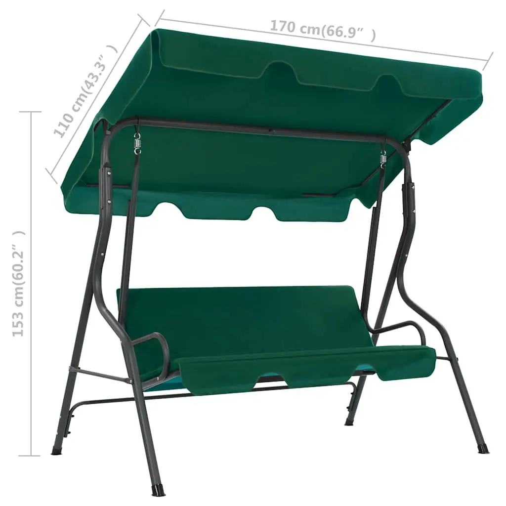 Garden Swing Bench with Protective Canopy