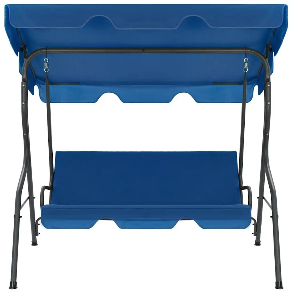 Garden Swing Bench Polyester Fabric 170 x 110 x 153 cm Blue