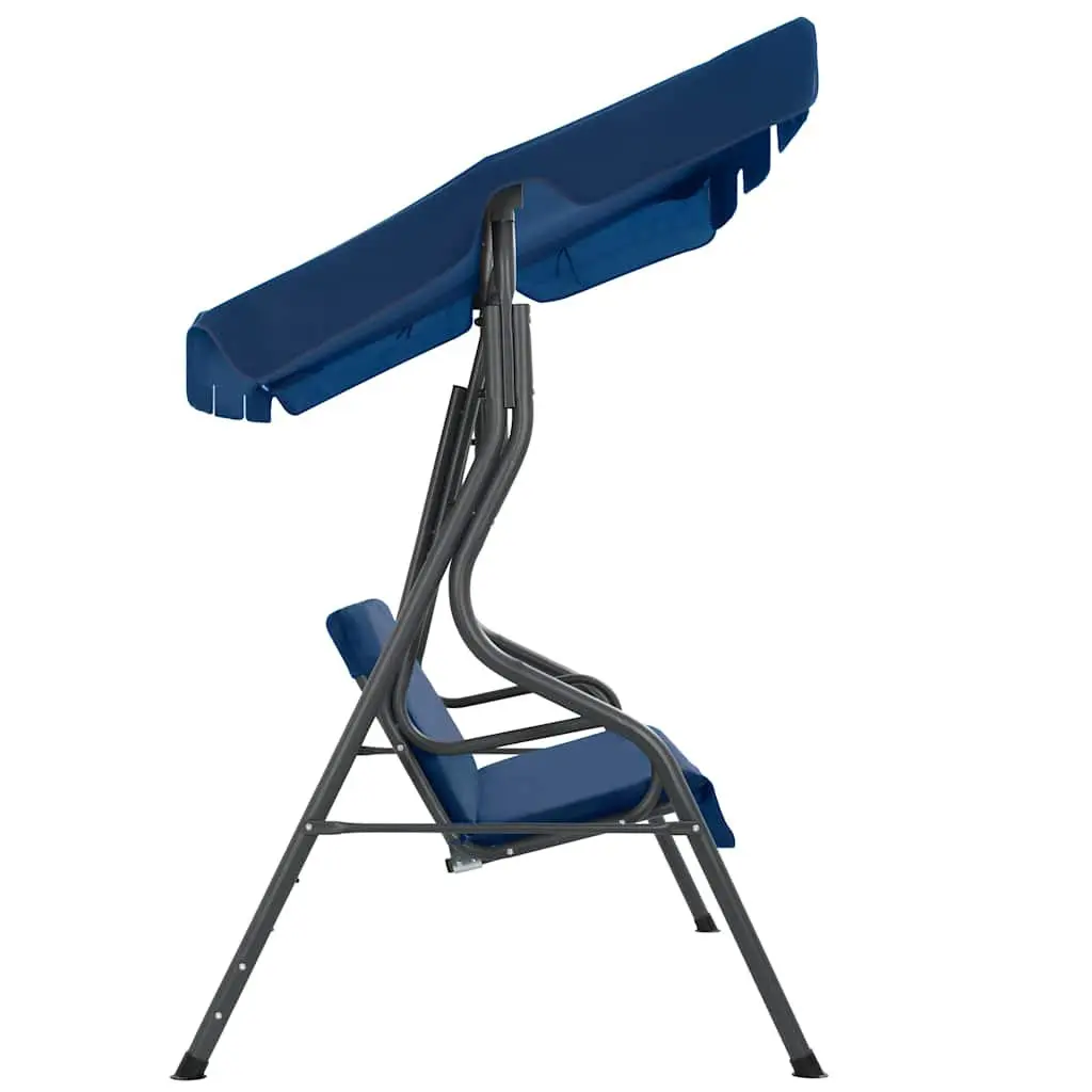 Garden Swing Bench Polyester Fabric 170 x 110 x 153 cm Blue