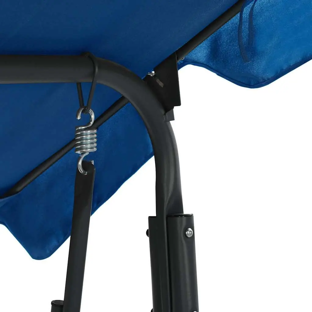 Garden Swing Bench Polyester Fabric 170 x 110 x 153 cm Blue