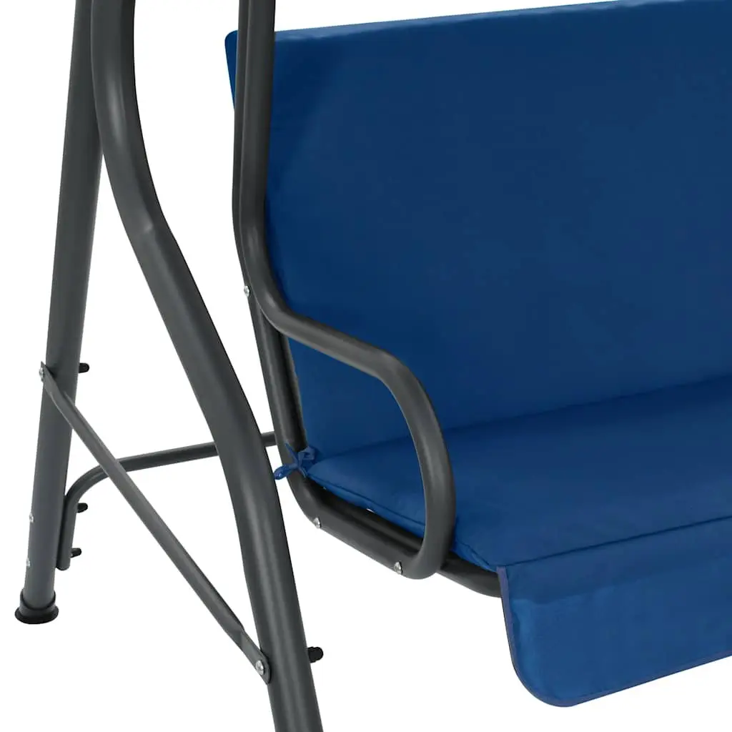 Garden Swing Bench Polyester Fabric 170 x 110 x 153 cm Blue