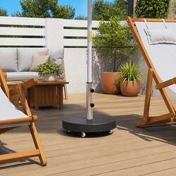Heavy Duty Black Granite Parasol Base 30kg
