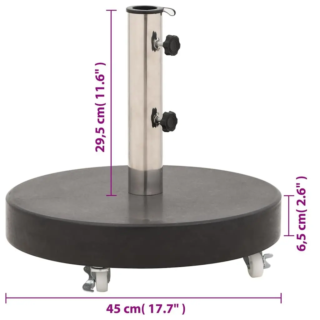 Heavy Duty Black Granite Parasol Base 30kg