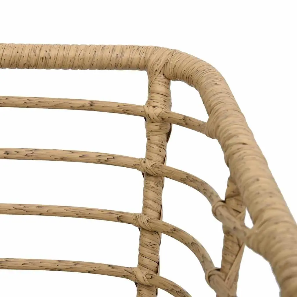Brown Poly Rattan Outdoor Chairs with Cushions
