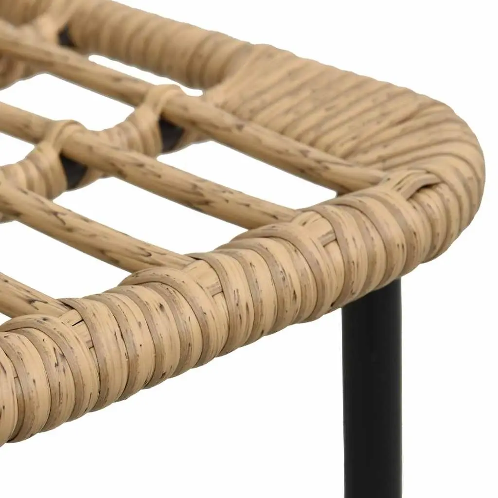 Poly Rattan Outdoor Chairs Set with Curved Backrest