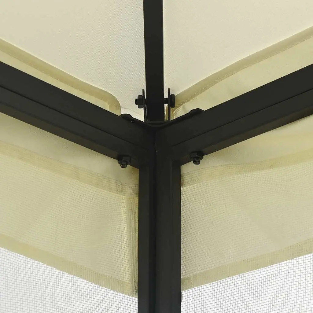 Outdoor Gazebo with Mosquito Nets 300x300x265 cm Cream