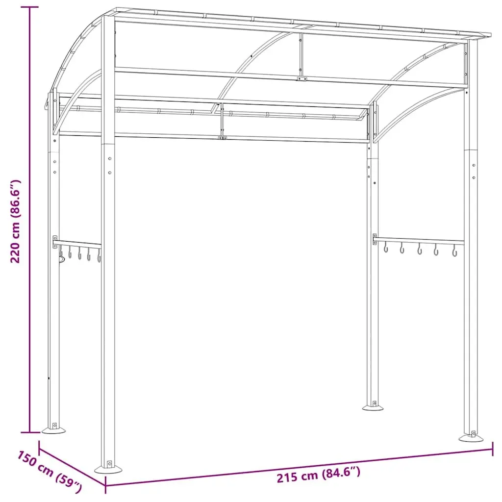 BBQ Gazebo with Weather-Resistant Roof