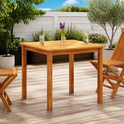 Solid Wood Outdoor Dining Table 85x85cm for Durability