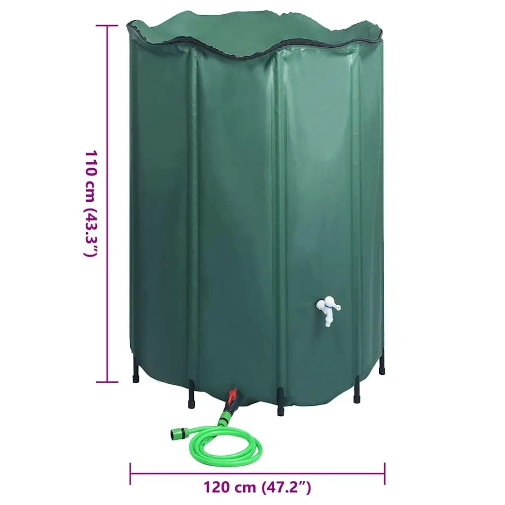 1250L Collapsible Rain Water Tank with Spigot