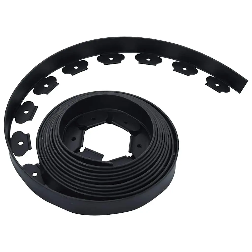 Flexible Black Lawn Edging for Gardens 10m
