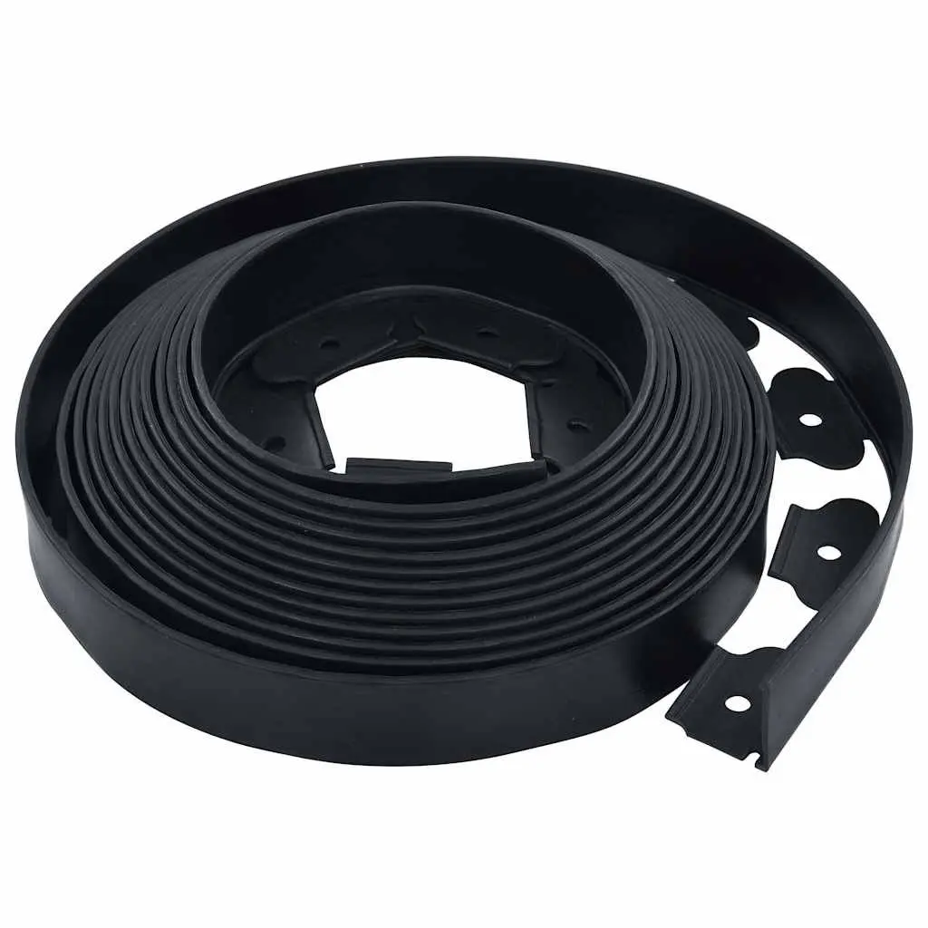 Flexible Black Lawn Edging for Gardens 10m