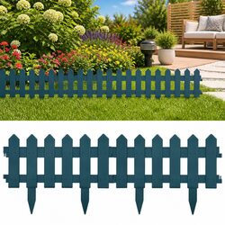 Premium Garden Lawn Edging Borders, 25 Pieces, 10m Green