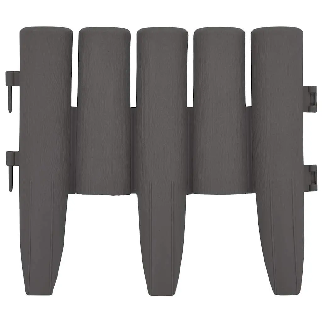 Grey 36-Piece Garden Border Edging Panels 10 m