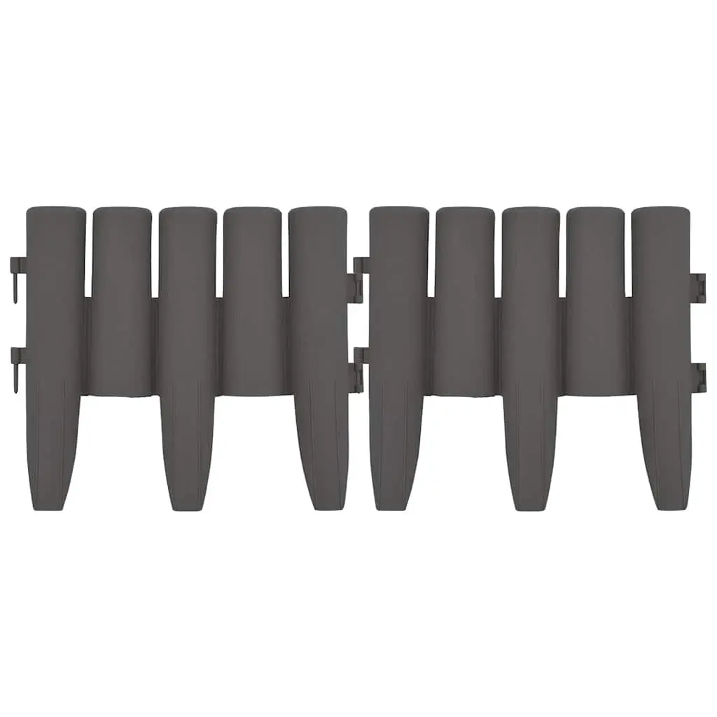Grey 36-Piece Garden Border Edging Panels 10 m