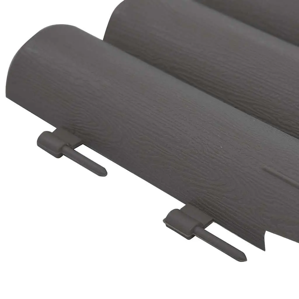 Grey 36-Piece Garden Border Edging Panels 10 m
